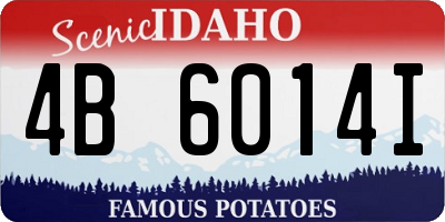 ID license plate 4B6014I