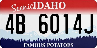 ID license plate 4B6014J