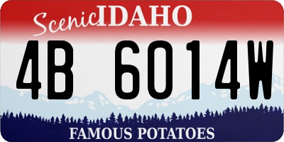 ID license plate 4B6014W