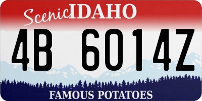 ID license plate 4B6014Z