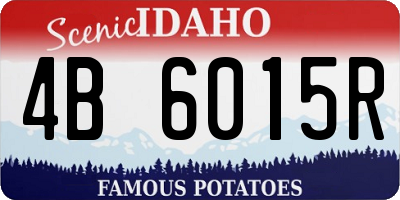 ID license plate 4B6015R