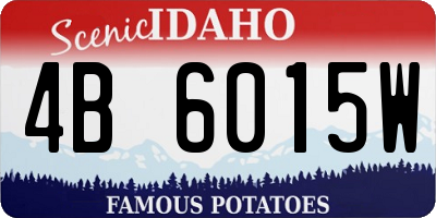 ID license plate 4B6015W