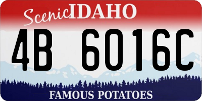 ID license plate 4B6016C