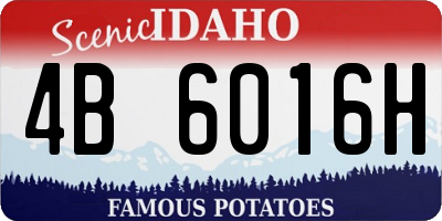 ID license plate 4B6016H