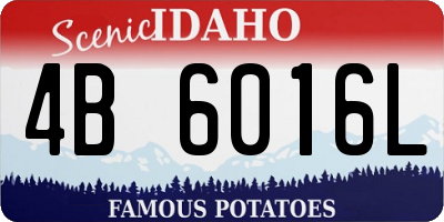 ID license plate 4B6016L