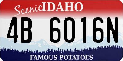 ID license plate 4B6016N