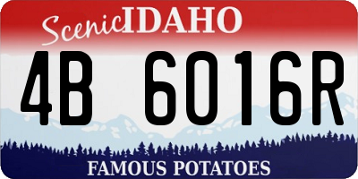 ID license plate 4B6016R