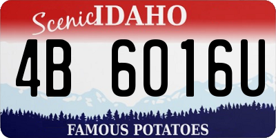 ID license plate 4B6016U