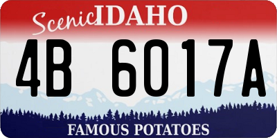ID license plate 4B6017A