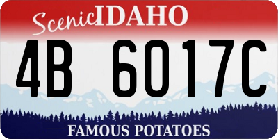 ID license plate 4B6017C