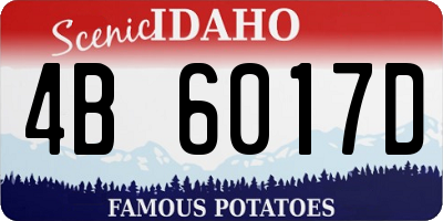 ID license plate 4B6017D