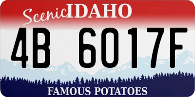 ID license plate 4B6017F