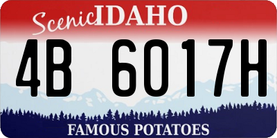 ID license plate 4B6017H