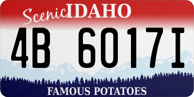ID license plate 4B6017I