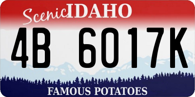 ID license plate 4B6017K