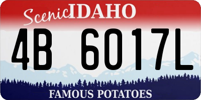 ID license plate 4B6017L