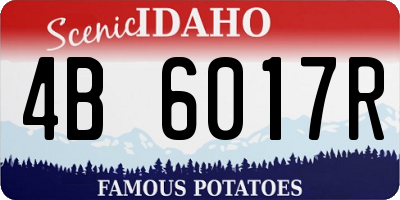 ID license plate 4B6017R