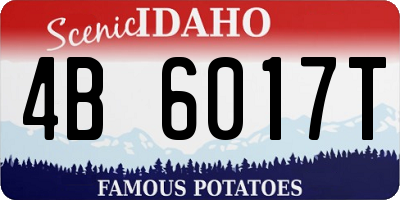 ID license plate 4B6017T
