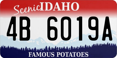 ID license plate 4B6019A