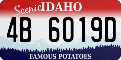 ID license plate 4B6019D