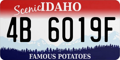 ID license plate 4B6019F