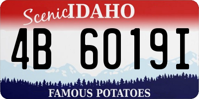 ID license plate 4B6019I