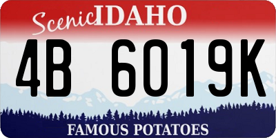 ID license plate 4B6019K