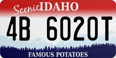 ID license plate 4B6020T