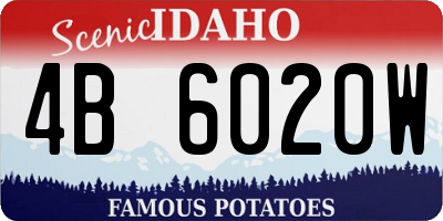 ID license plate 4B6020W