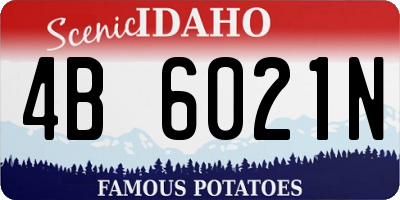 ID license plate 4B6021N