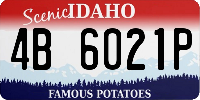 ID license plate 4B6021P