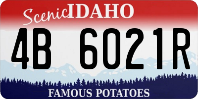 ID license plate 4B6021R