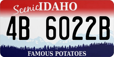 ID license plate 4B6022B