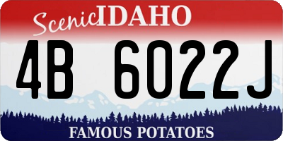 ID license plate 4B6022J