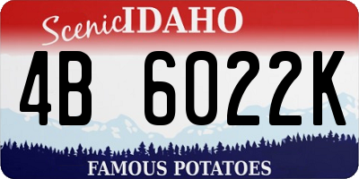 ID license plate 4B6022K