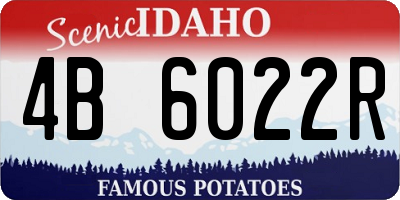 ID license plate 4B6022R