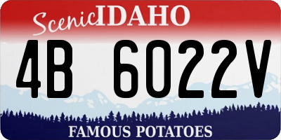 ID license plate 4B6022V