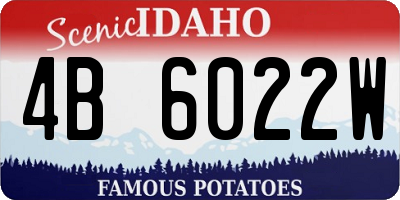 ID license plate 4B6022W