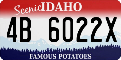 ID license plate 4B6022X