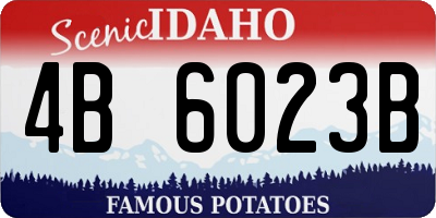 ID license plate 4B6023B