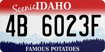 ID license plate 4B6023F