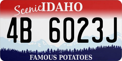 ID license plate 4B6023J