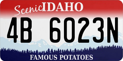 ID license plate 4B6023N