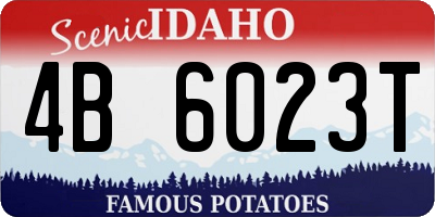 ID license plate 4B6023T
