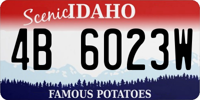 ID license plate 4B6023W