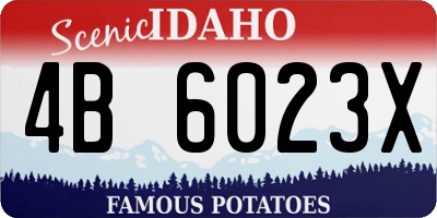 ID license plate 4B6023X