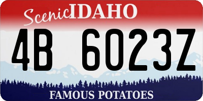 ID license plate 4B6023Z