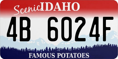 ID license plate 4B6024F