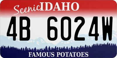 ID license plate 4B6024W