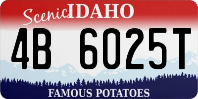 ID license plate 4B6025T